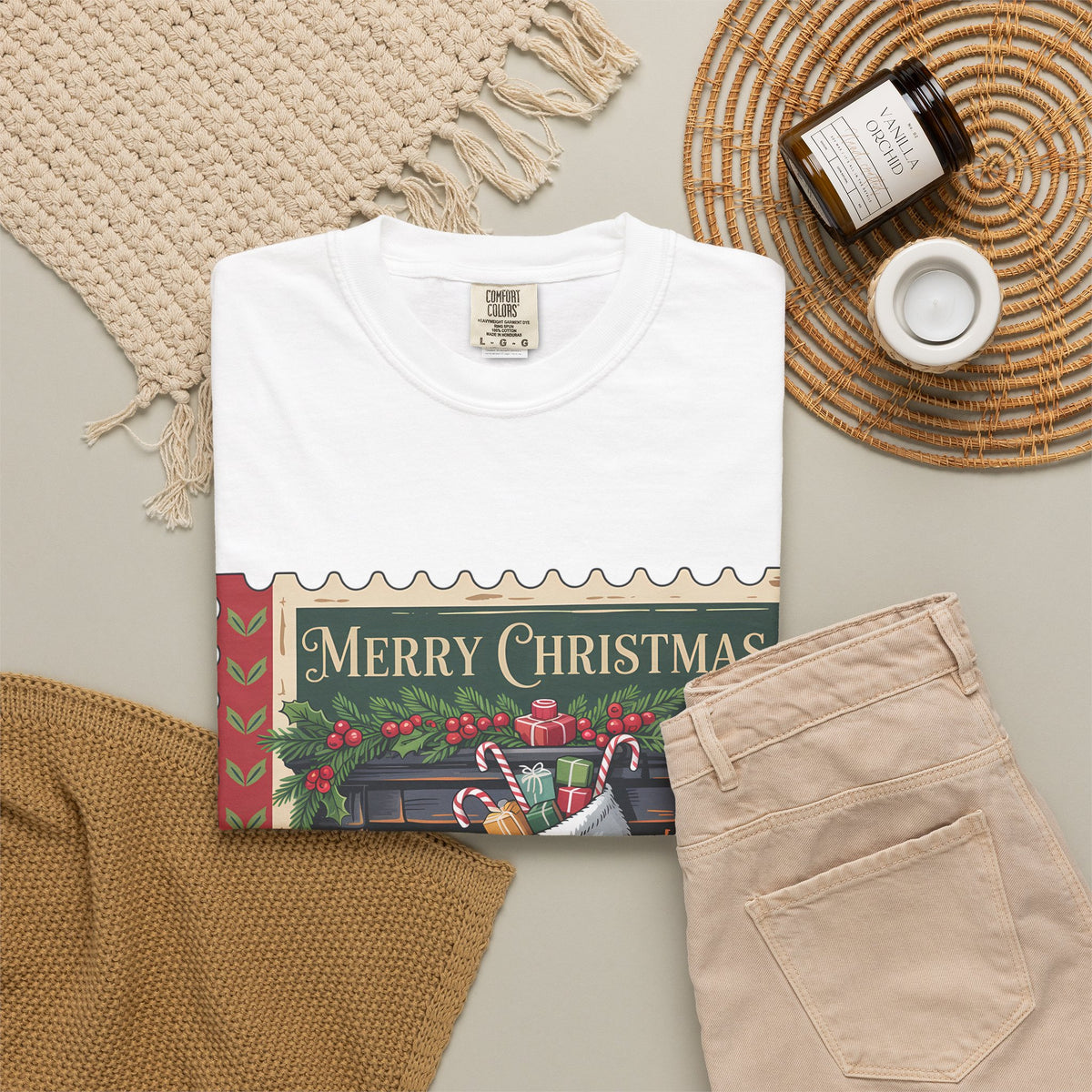 Merry Christmas Unisex Garment-Dyed T-shirt