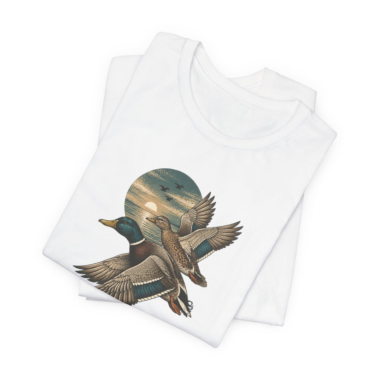 Flying Ducks at Sunset - Hunting Season T-Shirt