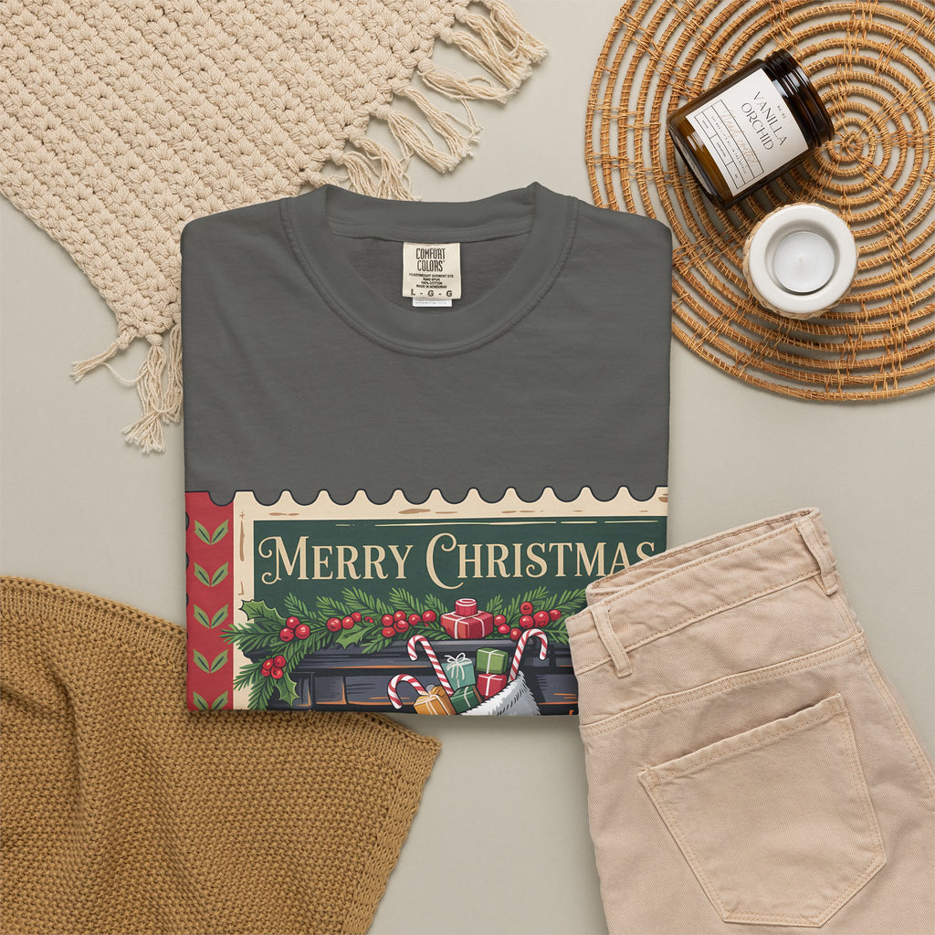 Merry Christmas Unisex Garment-Dyed T-shirt