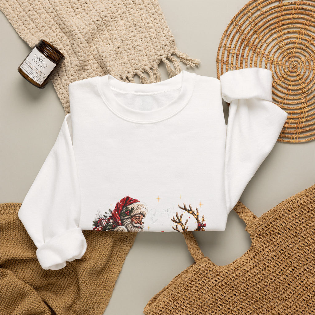 Santa reindeer Unisex Heavy Blend™ Crewneck Sweatshirt