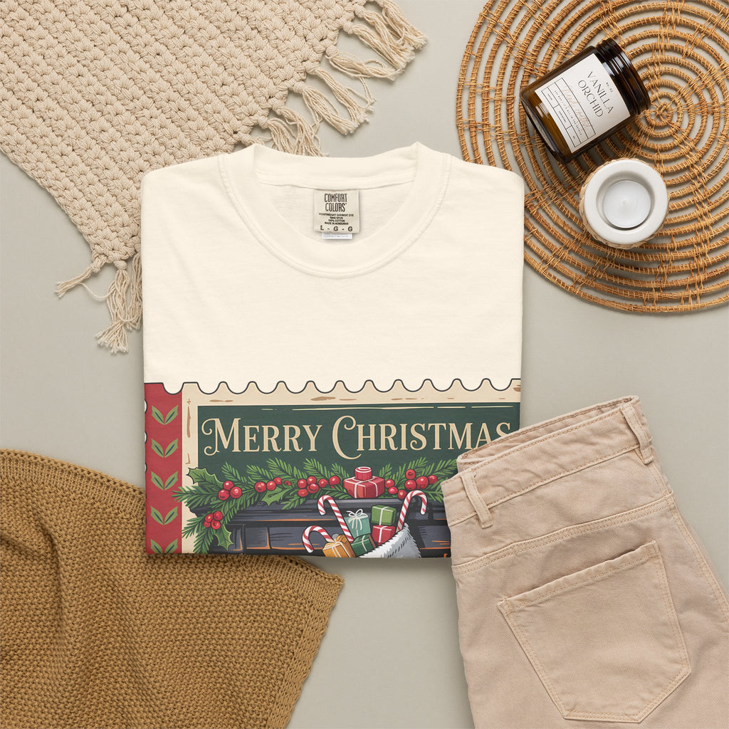 Merry Christmas Unisex Garment-Dyed T-shirt
